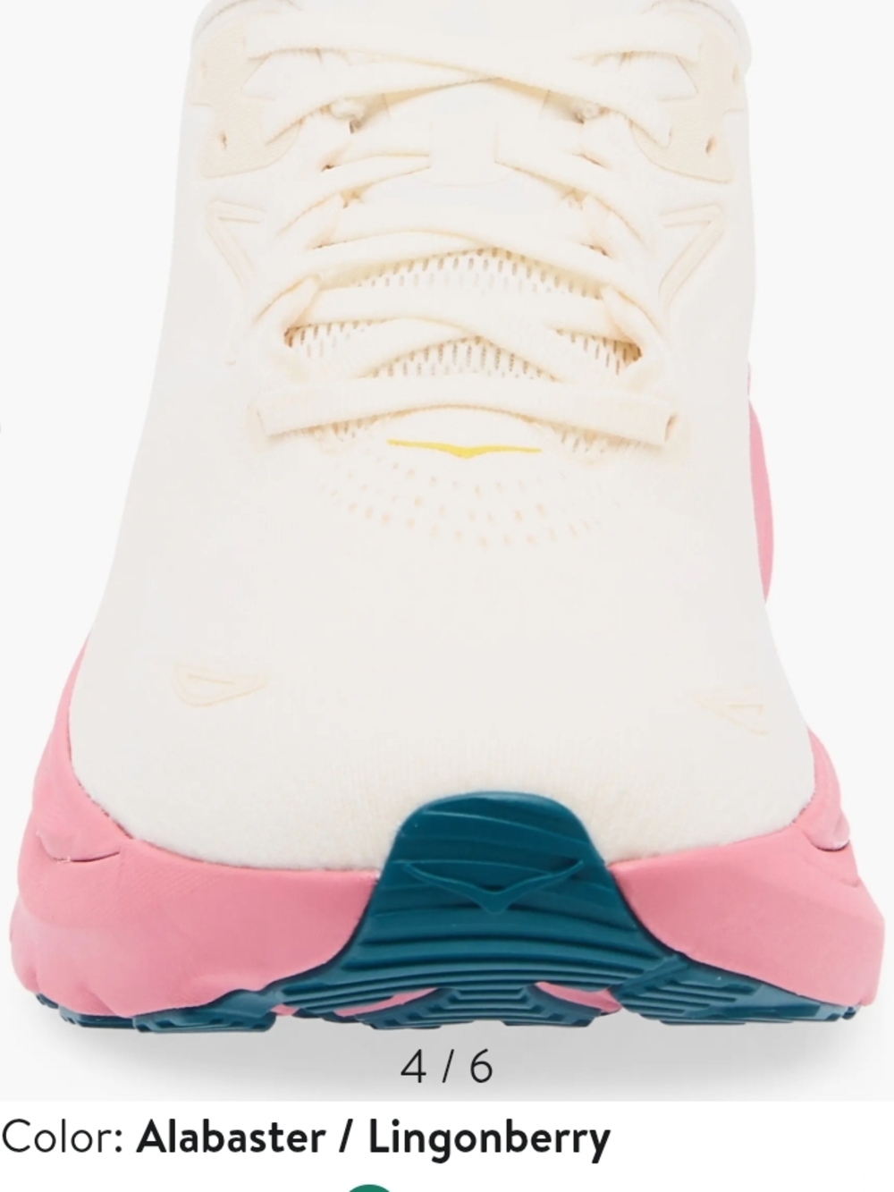 Brand New In Box Hoka Women's White Running Shoe with Pink Laces - Picture 6 of 8